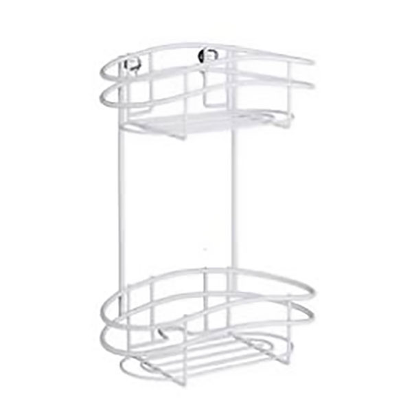 ETAGERE MURALE 2 NIVEAUX CLASSIC PLUS BLANC 24X15X32.5CM