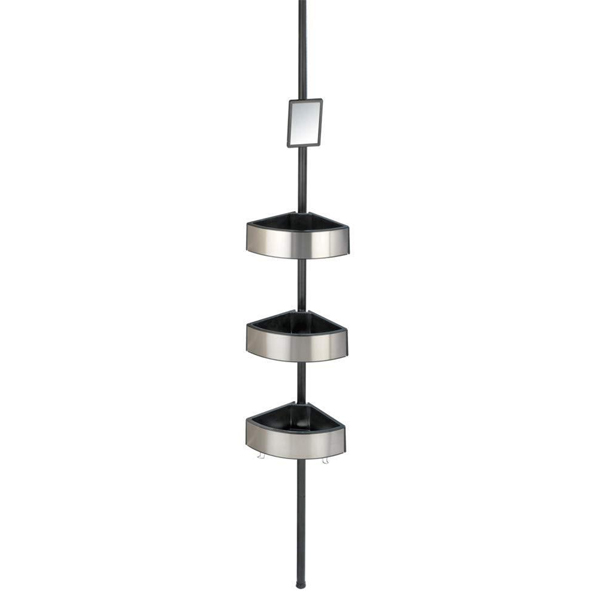ETAGERE TELESCOPIQUE * NOIR 3ETAGES 27,5X70 - 260X20CM
