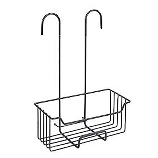SERVITEUR DE DOUCHE MILO NOIR INOX 14X25X36CM