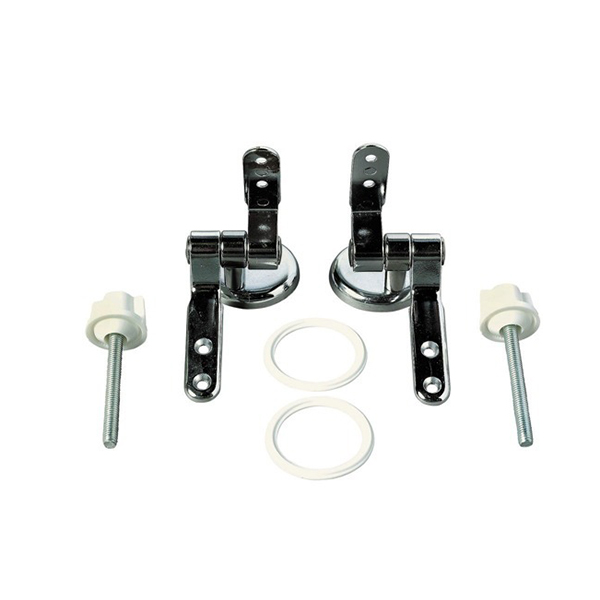 ENSEMBLE DE FIXATION METAL CHROME POUR ABATTANT