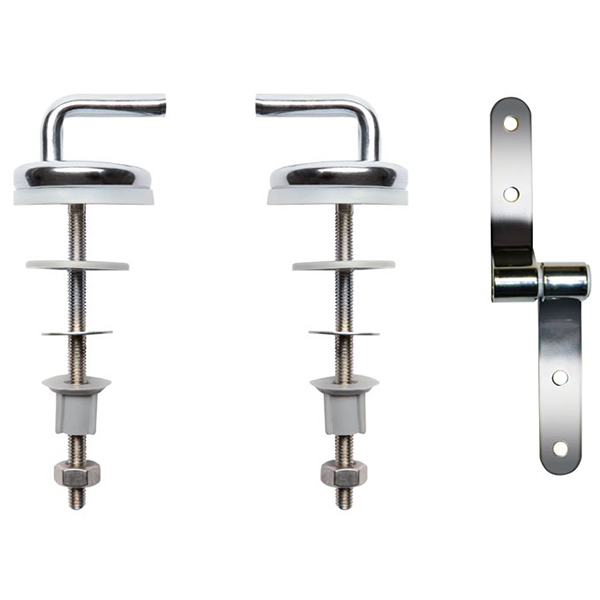 ENSEMBLE DE FIXATION POUR ABATTANT CLUB CHARNIERE INOX
