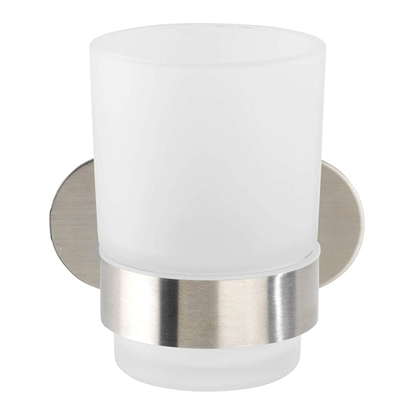 PORTE GOBELET TURBO-LOC OREA ARGENTE MAT 9,5X7CM