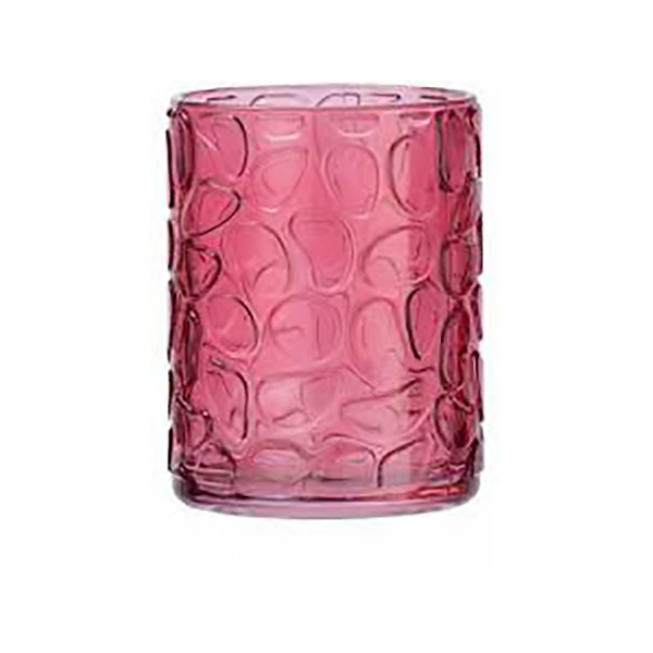 GOBELET VETRO ROND ROSE FONCE