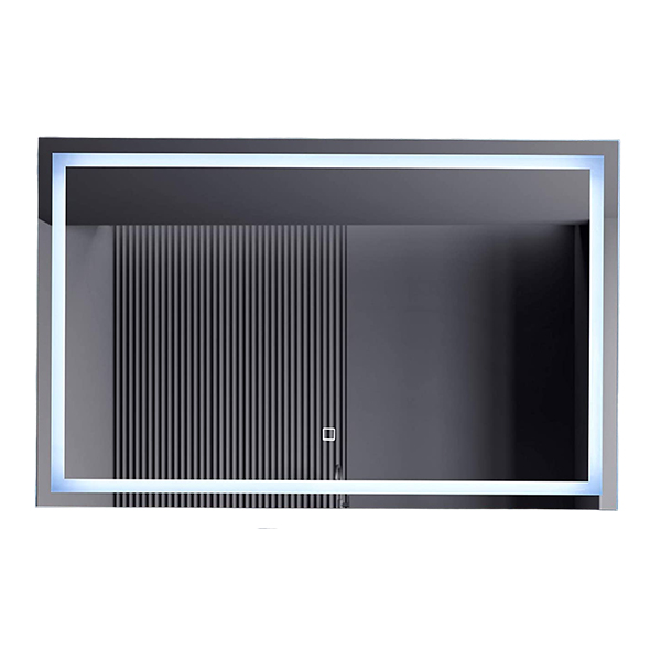 MIROIR LED TACTILE AVEC ANTIBUEE ET MONTRE 1200X600MM