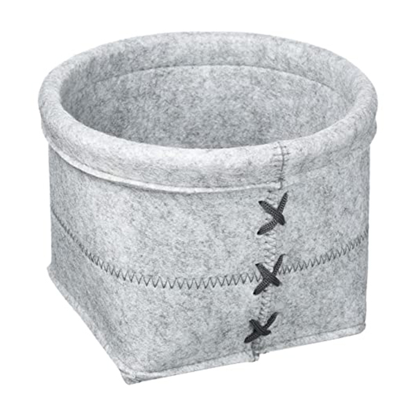 PANIER DE BAIN EN FEUTRE GRIS CLAIR