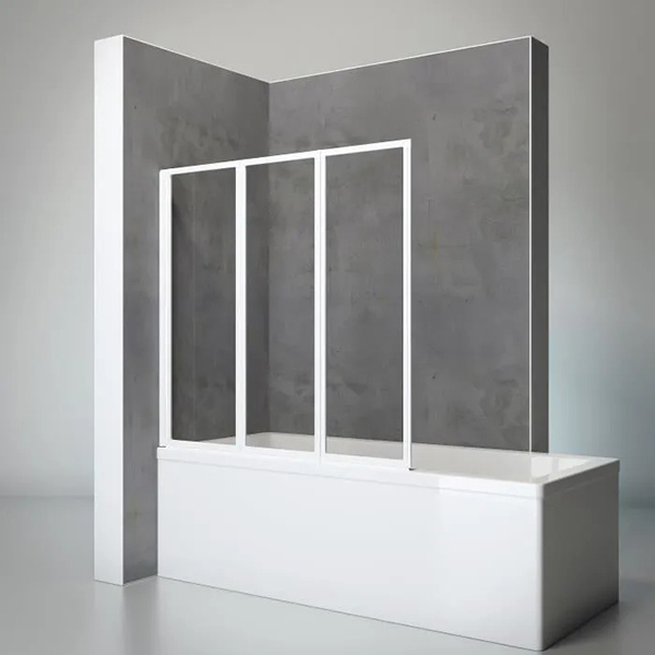 PARE-BAIGNOIRE ARBIL 3 VOLETS PLIANTS VERRE TREMPE TRANSPARENT
