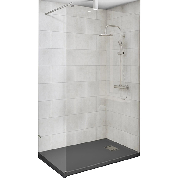 PAROI DE DOUCHE TRANSPARENT 1000 X2000MM EP6MM