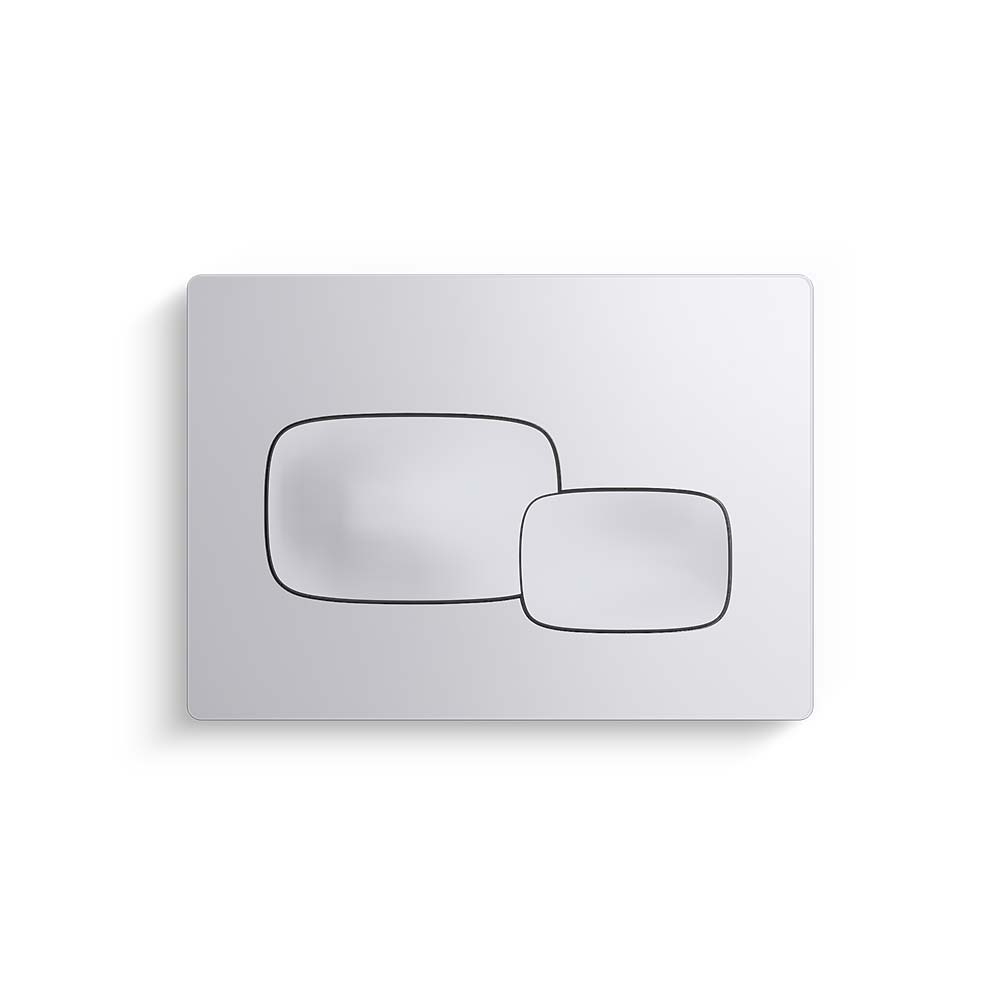 PLAQUE DE COMMANDE HORIZONTAL CHROME POUR WC SUSPENDU
