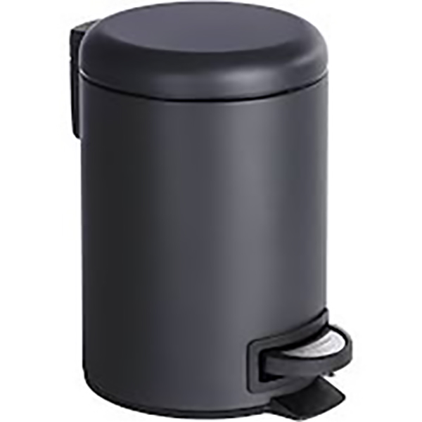 POUBELLE A PEDALE LEMAN NOIR MAT 3L