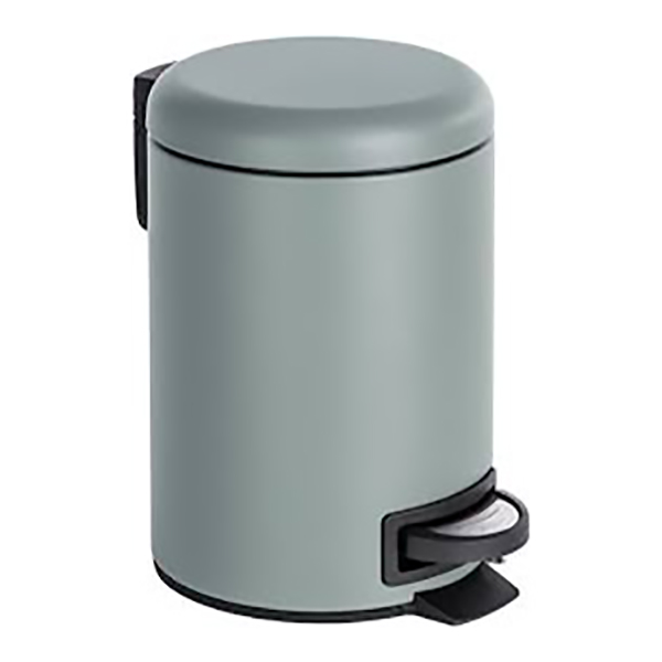 POUBELLE A PEDALE LEMAN GRIS MAT 3L