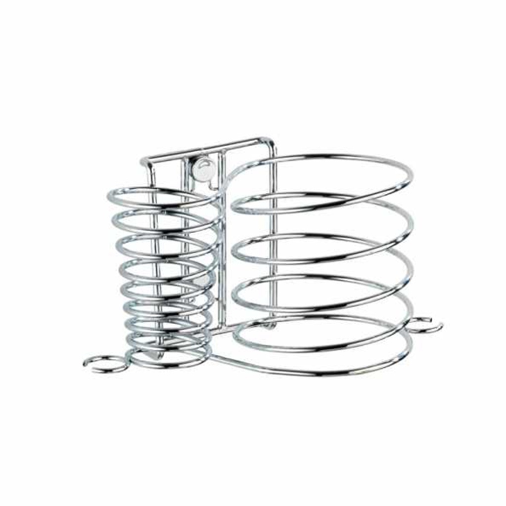 PORTE SECHE CHEVEUX &amp; FER A LISSER CHROME 20X12 X12CM