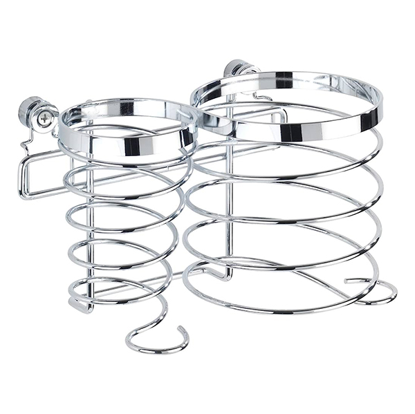 PORTE SECHE CHEVEUX ET FER A LISSER INOX PREMIUM 12X20X12CM