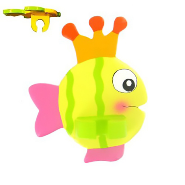PORTE BROSSE POISSON JAUNE TRANSLUCIDE