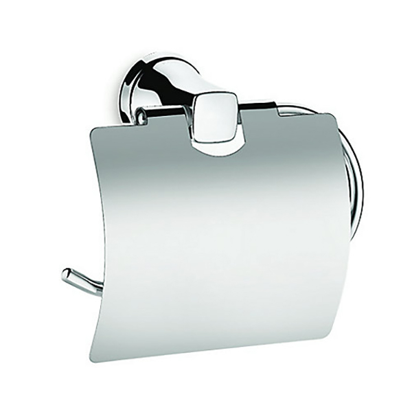 PORTE PAPIER MURAL AVEC COUVERCLE CHROME