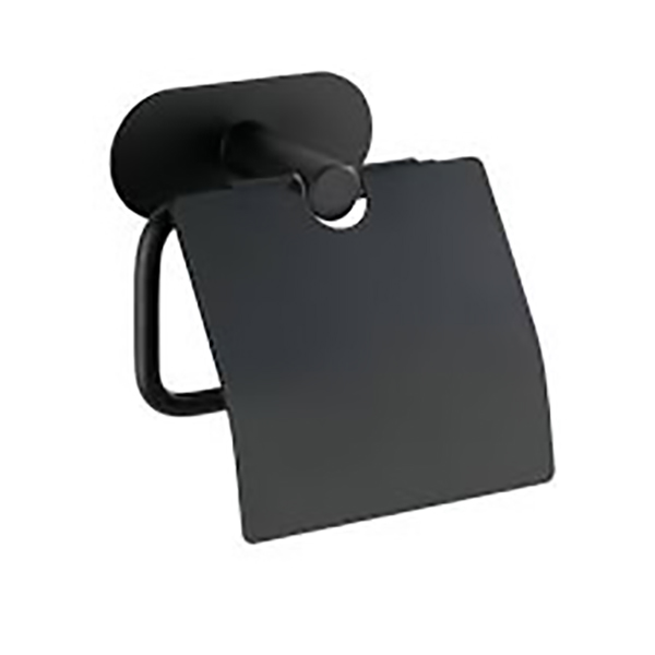 PORTE PAPIER AVEC COUVERCLE TURBO-LOC OREA NOIR 16X7CM