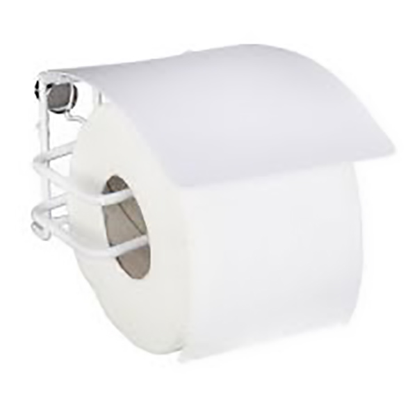 DEROULEUR DE PAPIER WC AVEC COUVERCLE CLASSIC PLUS BLANC