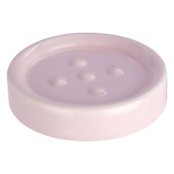 PORTE SAVON EN CERAMIQUE POLARIS ROSE PASTEL