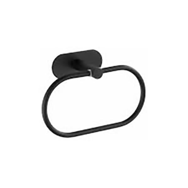 PORTE SERVIETTE ANNEAU TURBO-LOC OREA NOIR 20,5X12,5CM