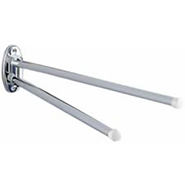 PORTE SERVIETTES A BARRES MOBILE CHROME BASIC 4,5X9,5X41CM
