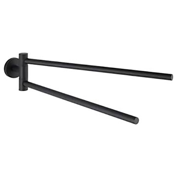PORTE SERVIETTES 2 BRAS BOSIO BLACK
