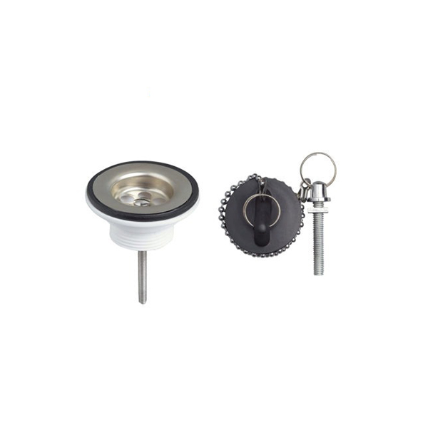 BONDE DE LAVABO A BOUCHON NOIR