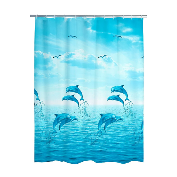 RIDEAU DE DOUCHE 180X200 CM PEVA DAUPHIN