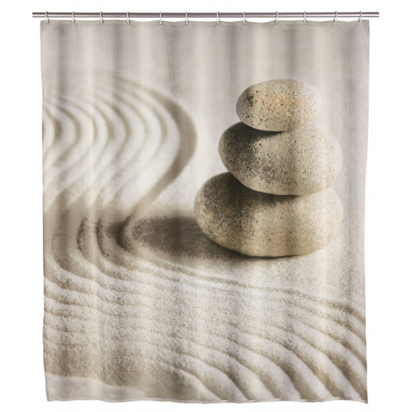 RIDEAU DE DOUCHE 180X200 CM SAND AND STONE POLYESTER
