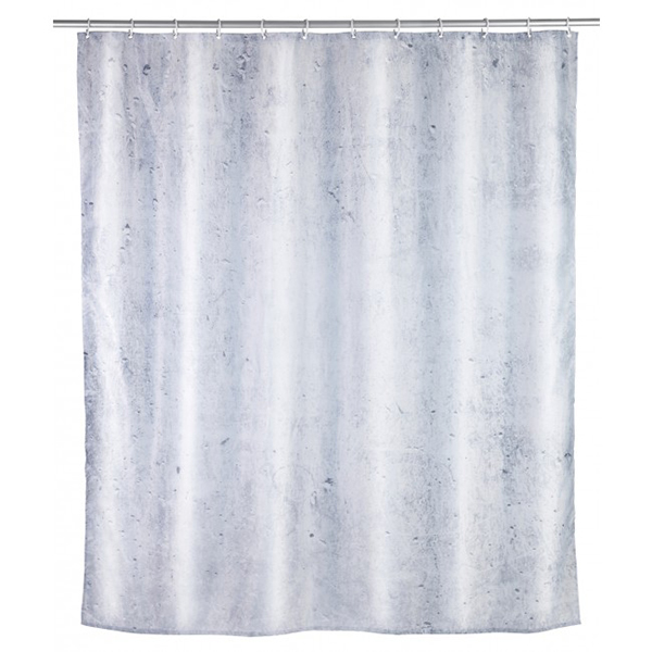 RIDEAU DE DOUCHE 180X200 CM CONCRETE POLYESTER