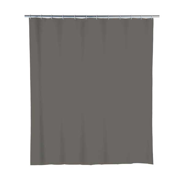 RIDEAU DE DOUCHE 180X200 CM PEVA GRIS SOURIS