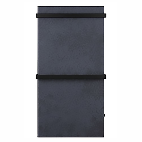 SECHE SERVIETTE ELECTRIQUE 2BARRES ALU NOIR MAT 800X400X30 120W