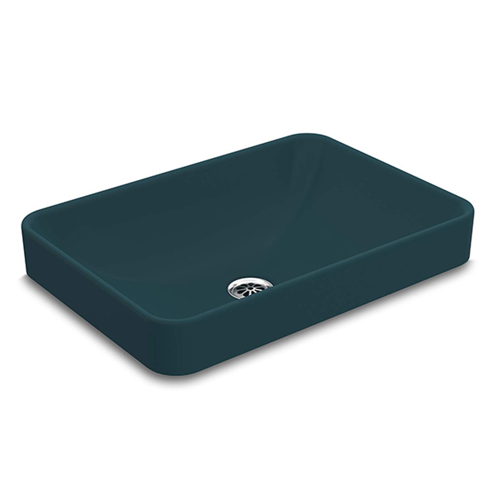 VASQUE PORCELAINE A POSER COULEUR PAON 575X410MM