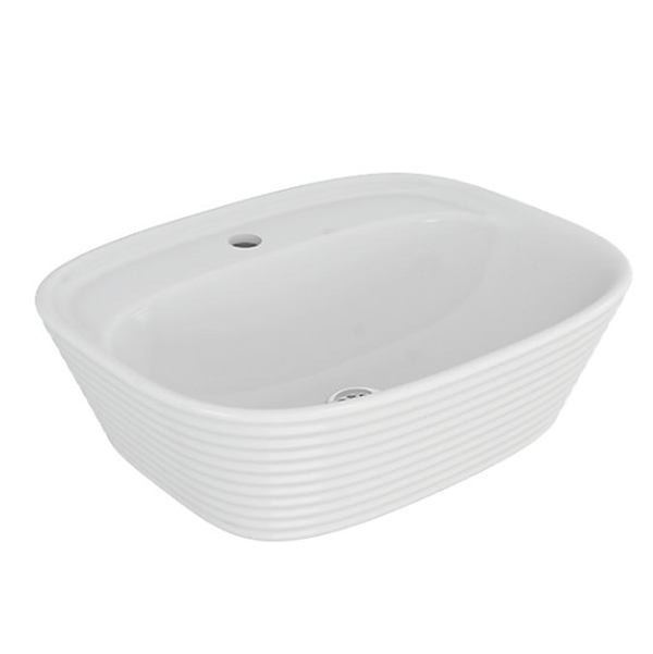 VASQUE A POSER PORCELAINE BLANC RIBANA