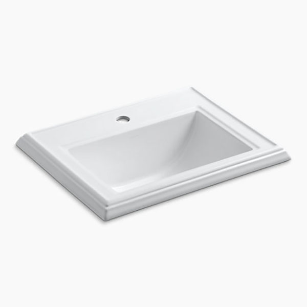 VASQUE ENCASTRER PORCELAINE BLANC MEMOIR 579X459MM