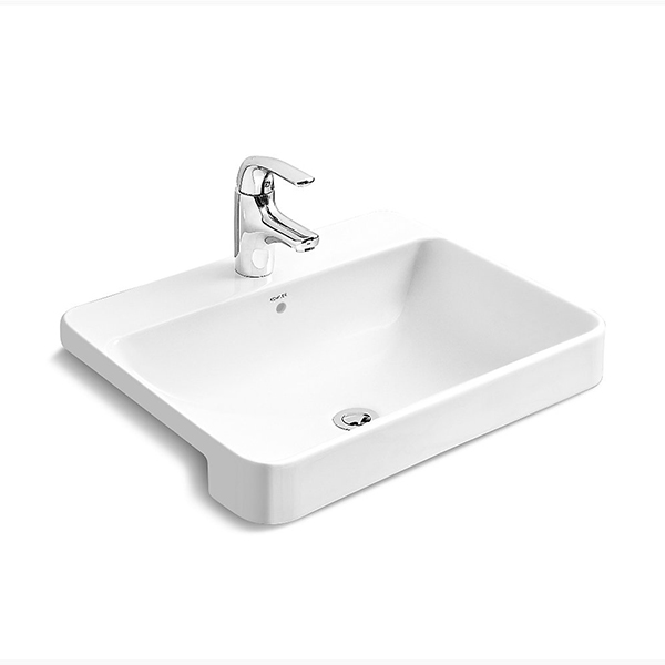 VASQUE SEMI ENCASTRE BLANC FORREFRONT RECTANGULAIRE
