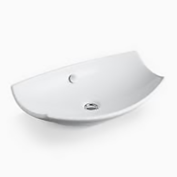 VASQUE A POSER PORECLAINE LEAF RECTANGLE 600X185X380MM
