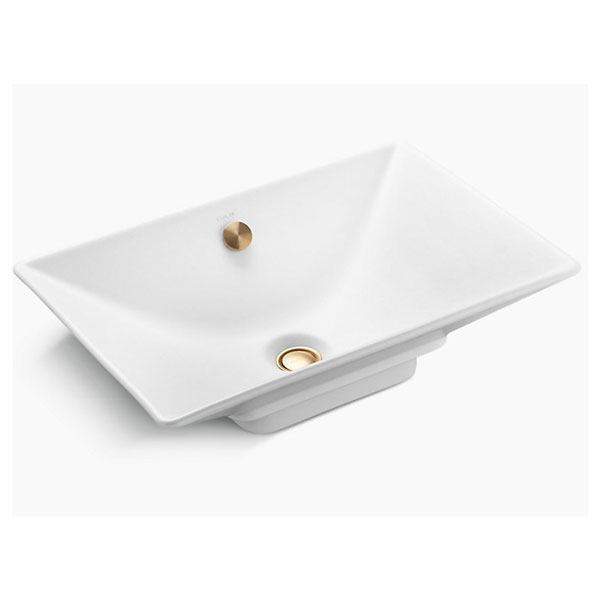 VASQUE A POSER PORCELAINE VESSEL RECTANGLE 550MM