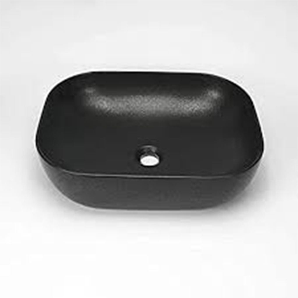 VASQUE A POSER RECTANGLE NOIR MAT 490X395X150MM