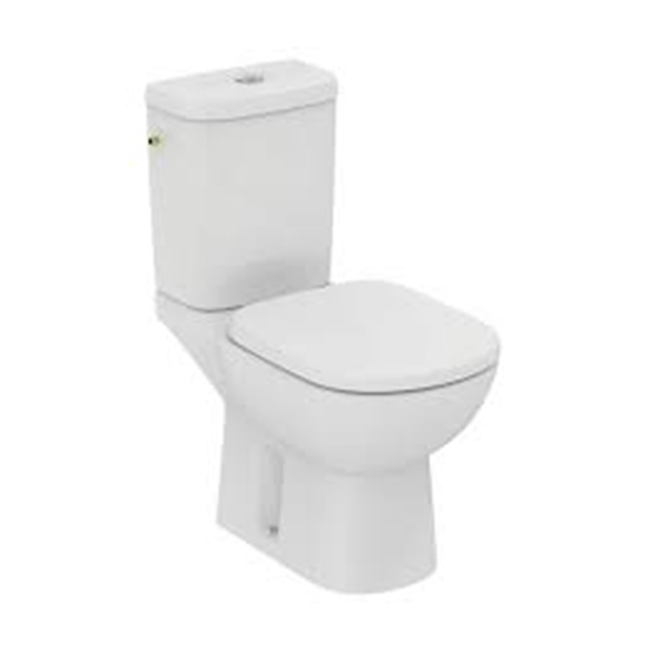 WC COMPLET SORTIE ORIENTABLE H/V AVEC ABATTANT A RALENTISSEUR ET CITERNE DOUBLE POUSSOIR