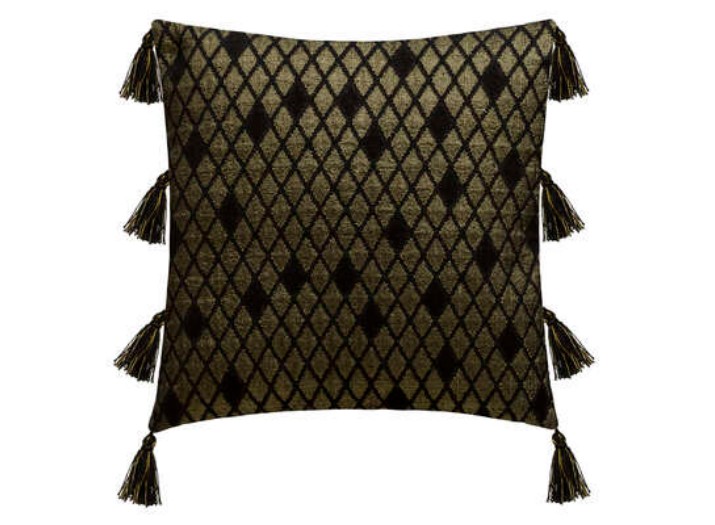 HOUSSE COUSIN OR ET NOIR 40X40