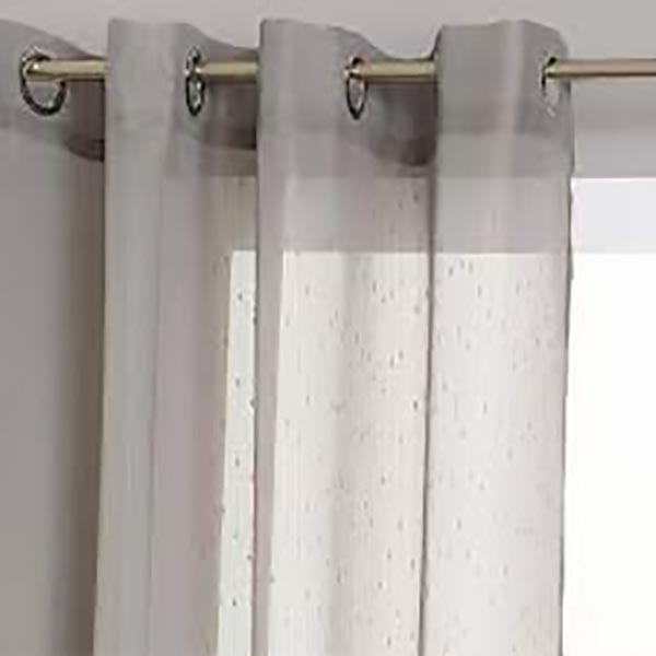 VOILAGE RAYURE GRIS 140X240