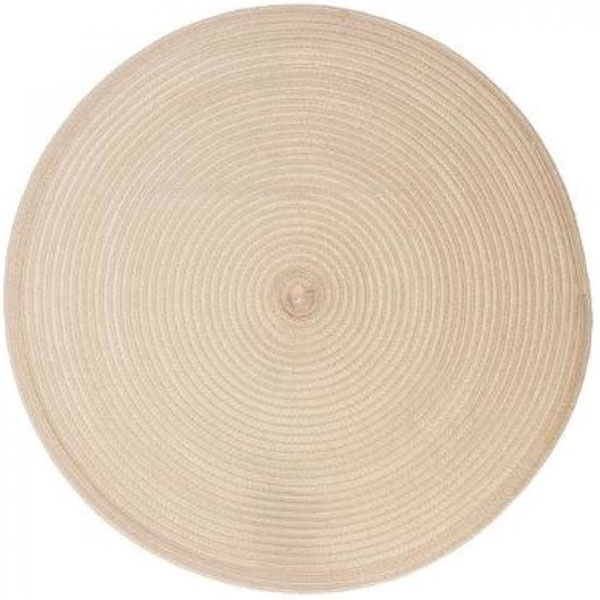 SET TABLE TRESSE ROND BEIGE