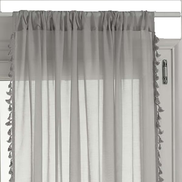 VOILAGE POMP GYPSY GRIS 140X240
