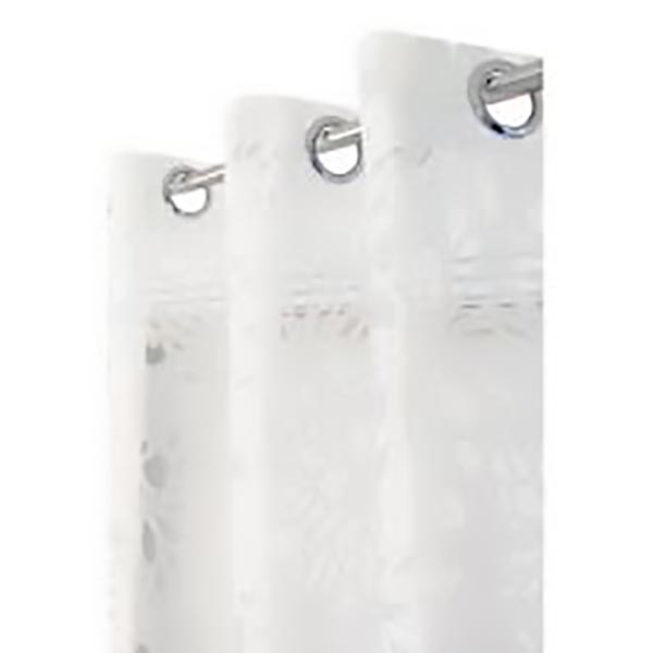VOILE DEVORE 135X240CM 8 OEIL VALENTINE BLANC