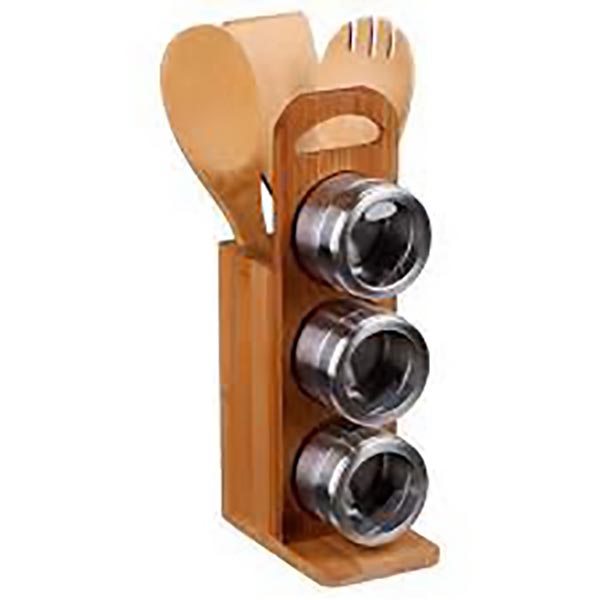 USTENSILE X3+POT+3 EPICES BAMBOU