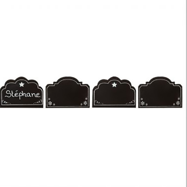 CAVAL TABLE METAL ARDOISE X4