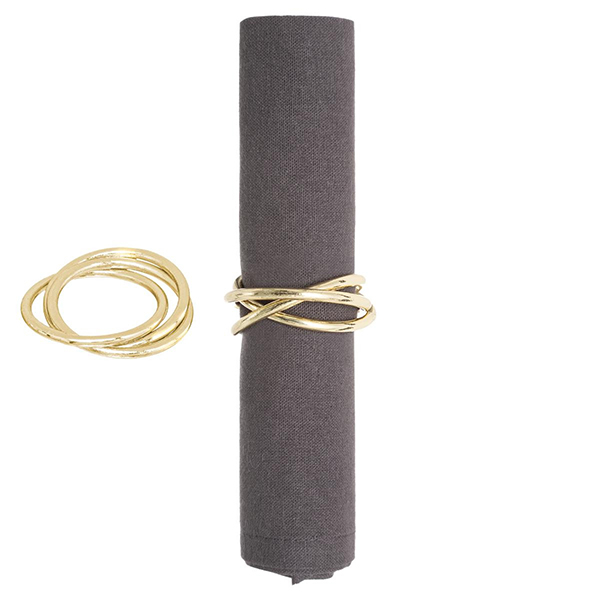 ROND SERVIETTES CERCLE X2 OR
