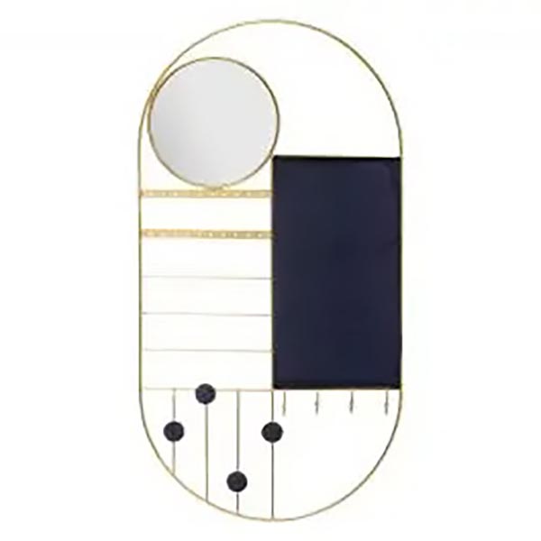 SUSPENSION PORTE BIJOUX VELOURS BLEU