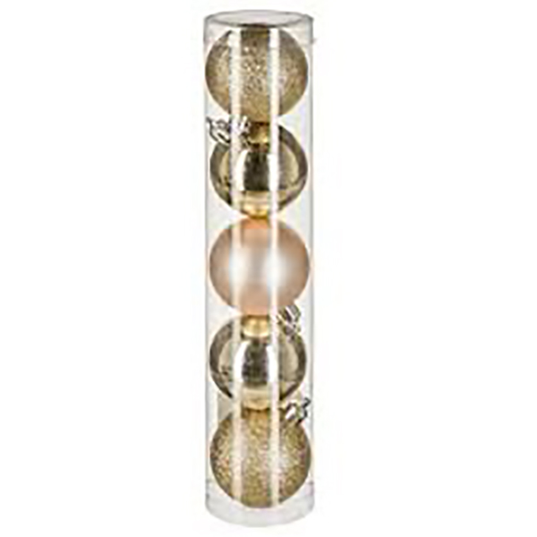 BOULE DE NOEL 50MM X 5 OR