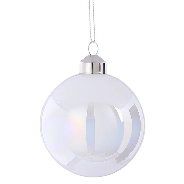 BOULE DE NOEL VERRE 80MM IRISE POP