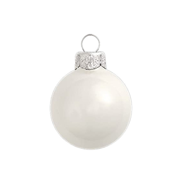 BOULE DE NOEL VERRE 70MM ALVEOLE BLANC